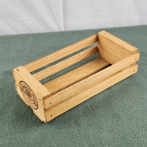 Napa Valley Box Company Wooden 12 Cassette Tape Storage Holder Rack Crate-Empty
